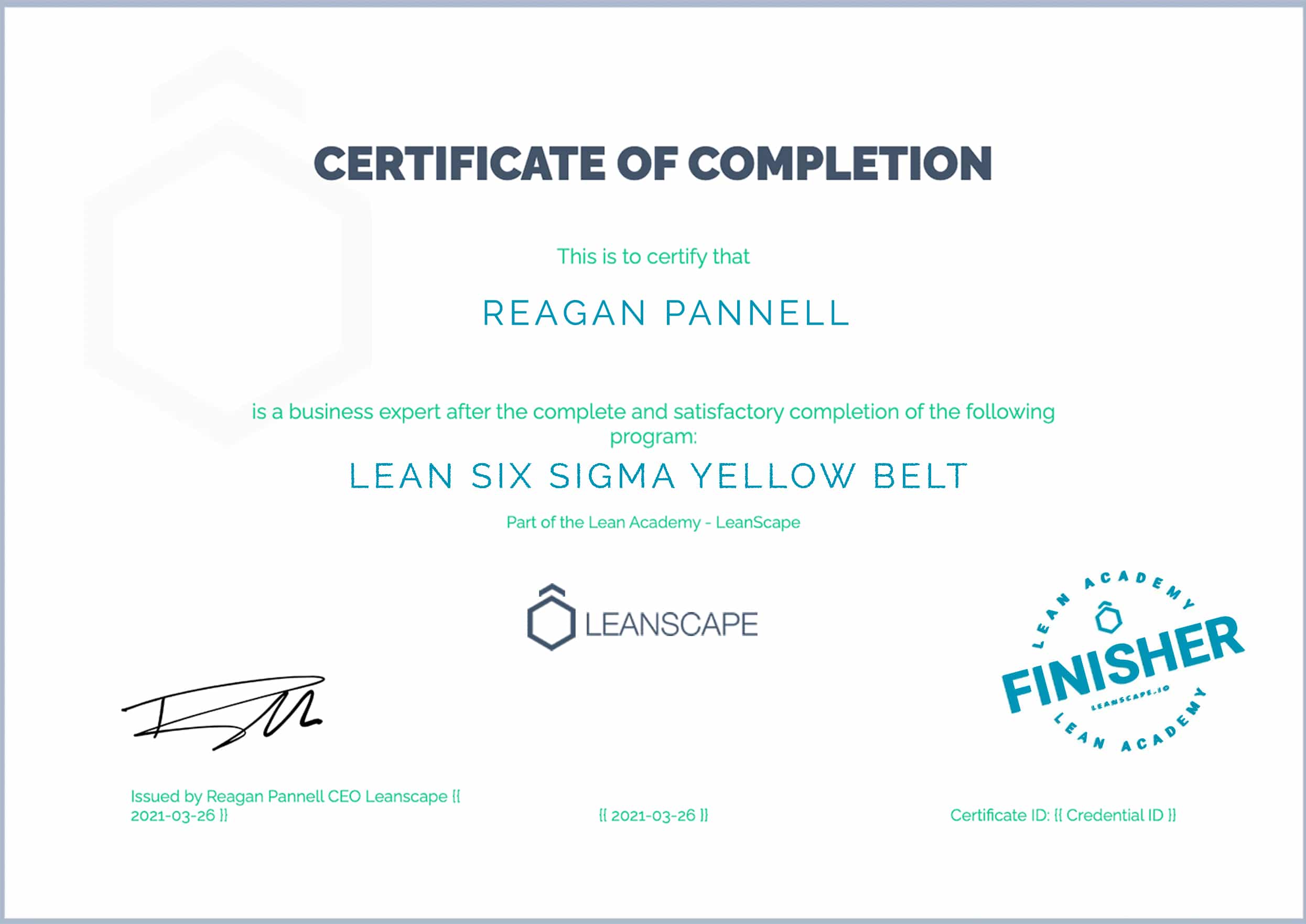 Online six outlet sigma certification