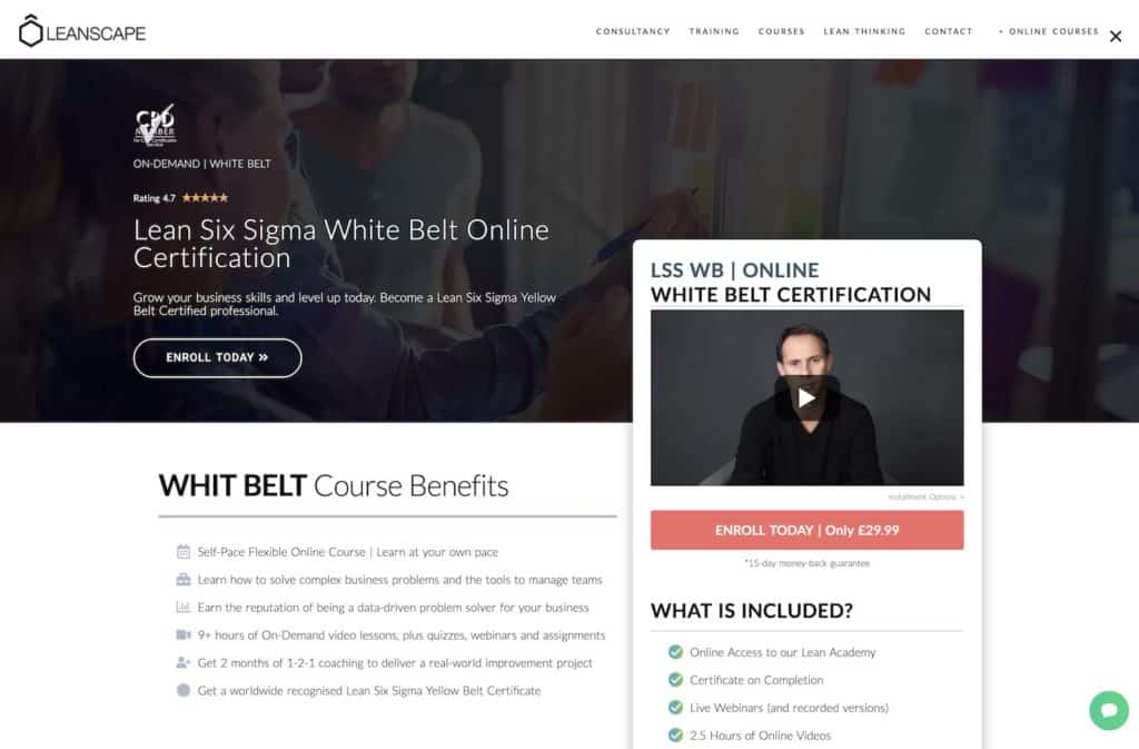 White Belt Lean Six Sigma Course 2