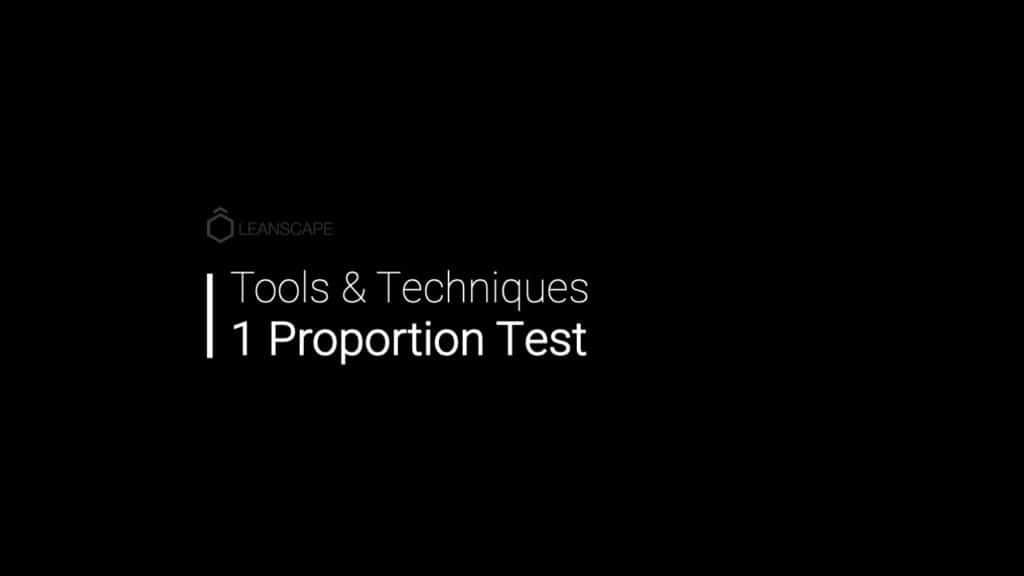 1 Proportion Test Six Sigma