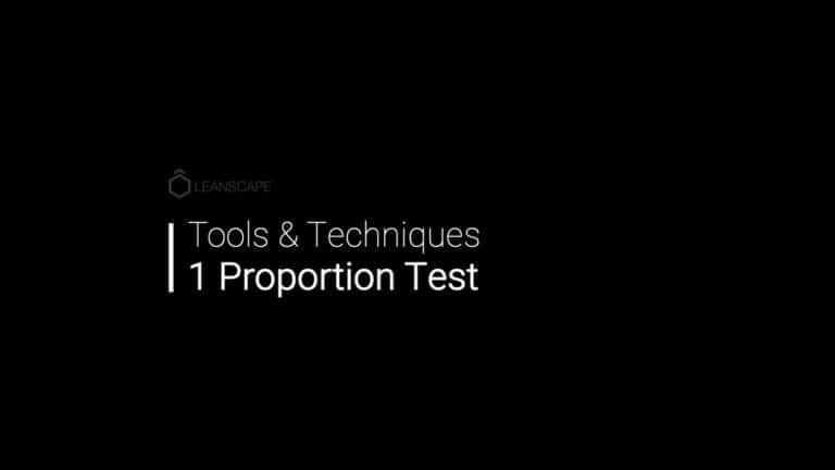 1 Proportion Test Six Sigma