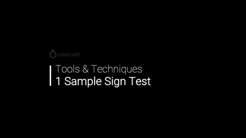 1 Sample Sign Test