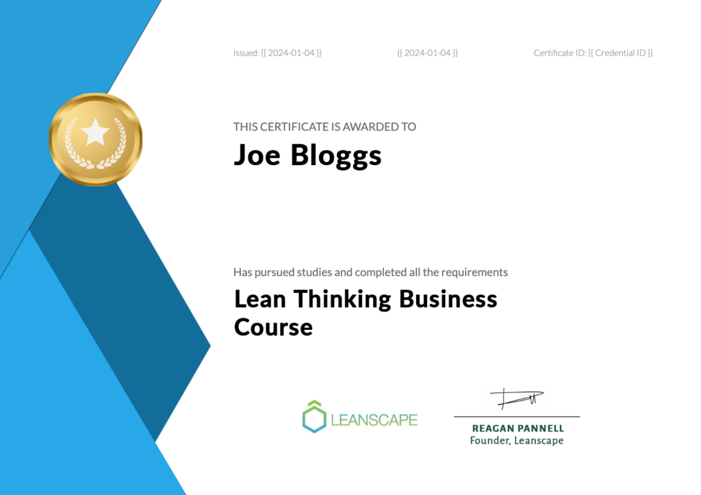 Lean Thinking Online Business Course