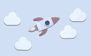 Launch rocket spaceship startup business